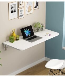 CATANES Floating Desk Wall Mounted Desk Foldable Modern MDF Wood Table for Home Office Small Spaces 30*60 cm