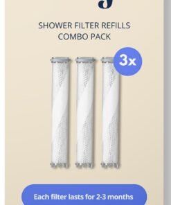 Marjo Shower Filter Replacement (3-Pack) - Refill Cartridge for Marjo Showerhead | Lab-Tested High Pressure Filter | Hair Loss Reduction & Healthier Skin