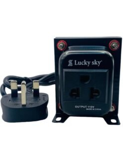 Lucky Sky 200 Watt Step Down Transformer 220 Volt to 110 Volt Voltage Converter,Universal 3 Pin UK With Power Cord For Household Electrical Appliance Voltage Converter (220V TO 110V 200W)