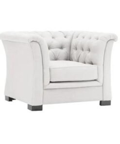 Maharat Al Bahar Chester Hill Single Fabric Sofa 1 Seater White 90x80x80