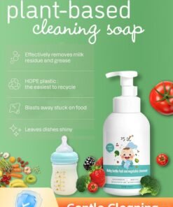 Splendors 500ml Baby Bottle Cleanser Toy Cleanser Instant Foaming Soap Baby Feeding Bottle Cleanser Hypoallergenic Soap Baby-safe Easy-to-clean