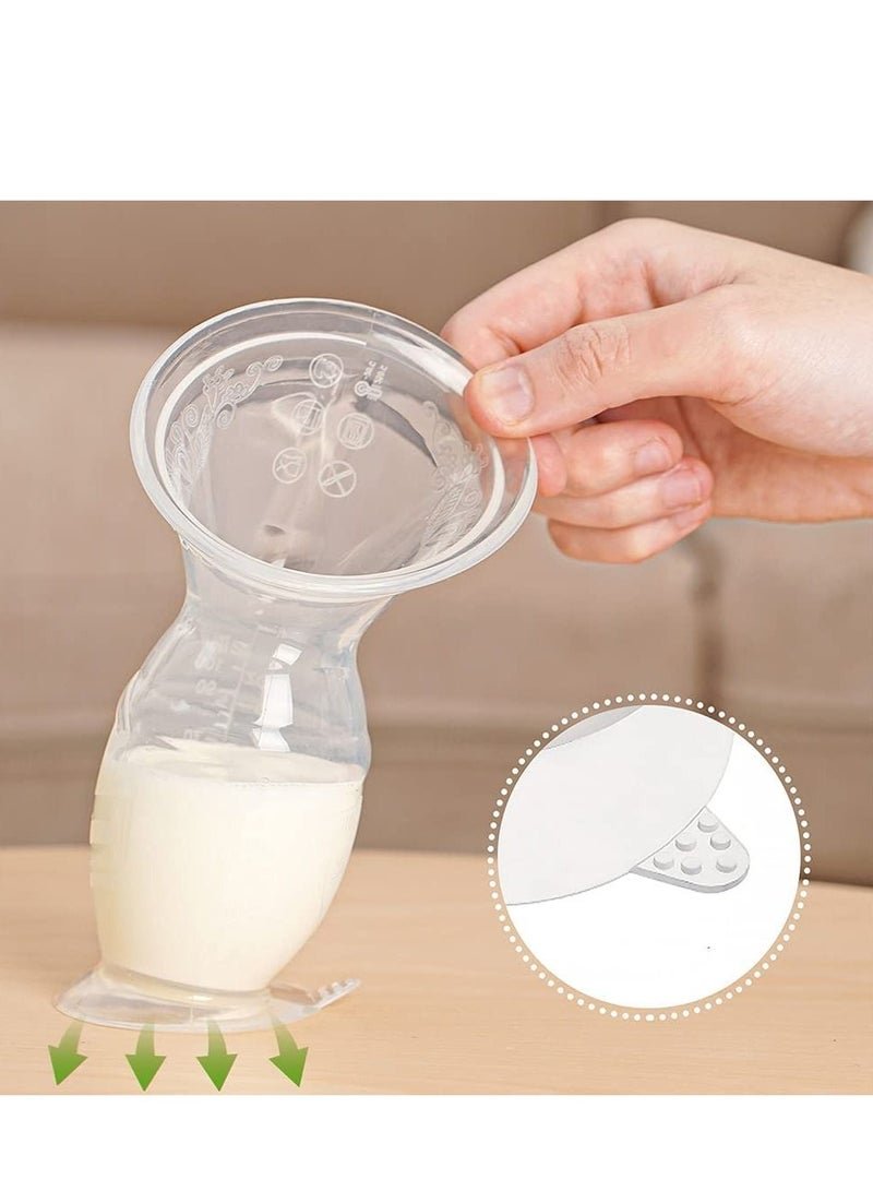 haakaa Manual Breast Pump With Suction Base 100% Food Grade Silicone Bpa Pvc And Phthalate Free 4oz/100ml - Image 2