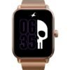 fastrack Reflex Phantom Smart Watch 1.85" Ultra UV Square Display, BT Calling, AI Voice Asst, Health Monitoring Mesh Unisex Rose Gold