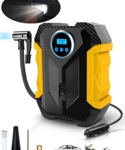 Carsun Car Tyre Inflator Portable Air Compressor,12V Fast Tire Inflator with Auto Stop,LED Light and Digital Pressure Gauge - 150 PSI Cycle Air Pump for Car Motorcycle Bicycle Ball Other Inflatables