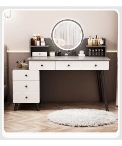 NKX Multifunctional Makeup Vanity Dressing Table with Drawers 115 CM
