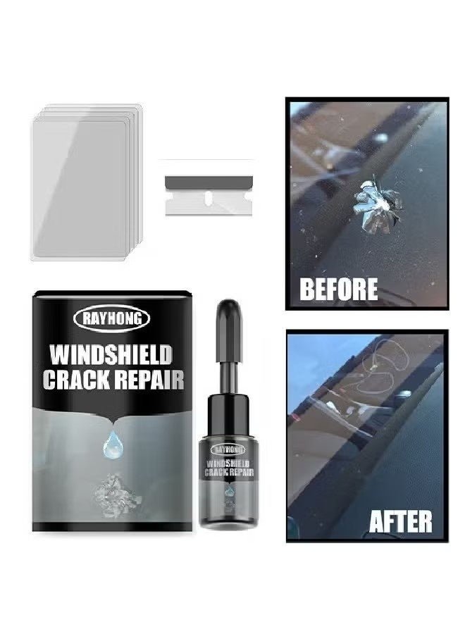 Windshield Crack Repair Kit – Quick Fix Glass Chip & Crack Repair Adhesive | Car Windshield Repair Fluid for Cracks & Chips, Easy to Use