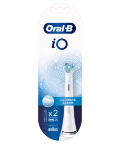 Oral-B iO Ultimate Clean Rechargeable Electric Toothbrush Replacement Heads, with Personalized Brushing Modes, White, Pack of 2 White