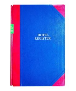 LRS Hotel Register - Medium Size - 10 * 15 Inch - 120 GSM Thick Paper - Leather Binding - 100 Pages - 1200 Entries