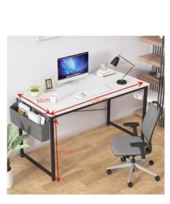 CityRiya-Long Gaming Desk Computer Desk Large Office Computer Table 120cm Game Table Desk Study Table Home Office Desk Student Writing Desks Modern Simple Laptop PC Desk with Storage Bag for Home Office