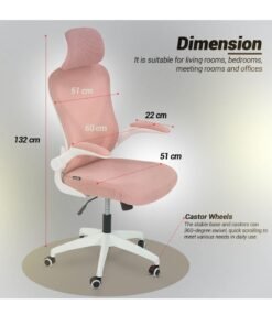 Alternative view of DROGO premium Ergonomic Office Chair for Work from Home, High Back Computer Chair with Mesh, Flip-up Armrest, Recline, Adjustable Seat & Lumbar Support Mesh Chair for Office