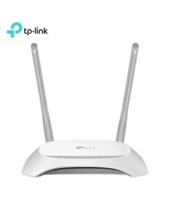 TP-LINK TL-WR840N 300Mbps Wireless N WiFi Router, 2.4GHz Single Band, 2 Fixed Antennas, 4 LAN + 1 WAN 10/100Mbps Ports, Multiple Modes (Router/Access Point/Range Extender/WISP), Supports WPA/WPA2 Security, Guest Network, Parental Controls, TP-Link Tether App, Ideal for Home or Small Office Use White