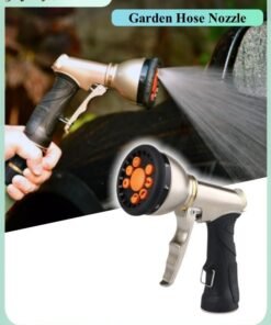 HALAMODO Garden Hose Nozzle Heavy Duty with 9 Spray Patterns Durable Spray Nozzles for Garden Hose & Water Plants & Dog Wash -High-Pressure Water Hose Nozzle, Easy-to-Use Nozzles for Water Hoses