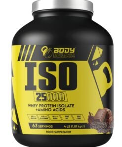 Body Builder ISO 25000, Whey Protein Isolate, Zero Fat and Zero Carb, Gourmet Chocolate Flavor, 4 Lbs