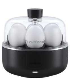 nutricook Eggi, 7 Egg Capacity Electric Egg Cooker for Boiled Eggs, Poached Eggs, Scrambled Eggs, or Omellette with Auto Shut-Off Features - EC207ME, 360 Watts, 2 Years limited Warranty 360 W NC-EC207ME-K Black