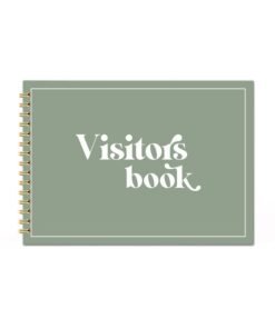 CHAARPAI Visitor Book – 8 x 12 Inches | Wiro Bound Guest Register for Hotels, Offices, Exhibitions, Boutiques & Business Use | Medium Size Visitor Log Book for Reception & Front Desk