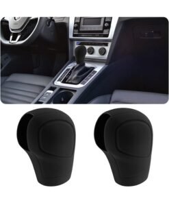 Depend Car Gear Shift Knob Cover - 2 Packs Anti-Slip Auto Knob Gear Stick Protector - Comfortable Silicone Handbrake Shifter Cover For Men Women - Universal Vehicle Interior Accessories - Black