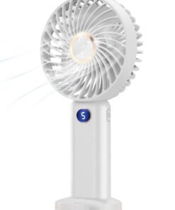 SUCITY Portable Handheld Fan-5 Gear Personal Fan-Mini Fan Multifunctional-Digital Display Silent Fan-Long Endurance Pocket Fan