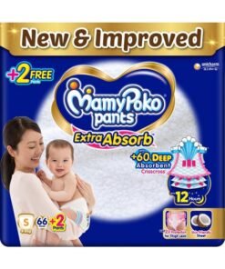MamyPoko Pants Extra Absorb Baby Diapers, Small (S), 66(+2) Free Diaper, 4-8 Kg, 68 Count