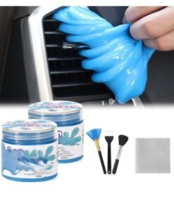 Luckam Car Cleaning Gel 2 Pack Detailing Putty Clean Slime Universal Auto Dust Keyboard Cleaner Automotive Interior Cleaning Sticky Mud Detail Tools for Laptop