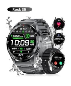 Rock Health & Fitness Smartwatch with Heart Rate Blood Pressure ECG Monitor Waterproof Watch Fitness Tracker Smartwatch Sports Tracker With 3 Band and Airpods for Men Women