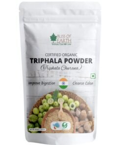 BLISS OF EARTH Organic Triphala Powder Pure Ayurvedic Herbal Blend Help for Detox & Digestion Support Boost Immunity 100gm