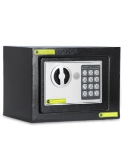 VITION Safe Box Small Digital Security Lock with Key For Passports Cash Money Jewelry Watches Suitable Home Office Travel