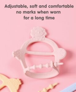 Sharpdo 2 Pieces Teething Toys for Babies, Baby Teether Chew Toys with Remote Control and Mitten Shape for Teething Relief, BPA Free - Image 4