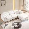 Karnak American 3 Seater Luxury Modern Design Sectional Sofa For Living Room Furniture With Free Installation Color - White