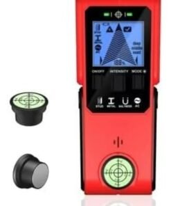 SYOSI Stud Finder Wall Scanner, 5-in-1 Multi-Functional Stud Locator, Electronic Wall Detector with Microprocessor Chip and HD LCD Display, Accurate Detection for Wood Center & Edge, Metal Pipes (Red)