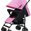 Moon Strek Lightweight Travel Stroller – Umbrella Fold, Multi-Recline, Storage Basket, Compact And Travel-Friendly, 0-36M, Upto 15kg – Pink