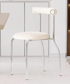 Alternative view of Raffine Set of 2 Multipurpose Use Nordic Style Dining Chairs Comfortable Ergonomic Design Leather Cushion Living Room Chairs Reading Chairs Durable Built Reception Chair for Office 41x45x75 cm