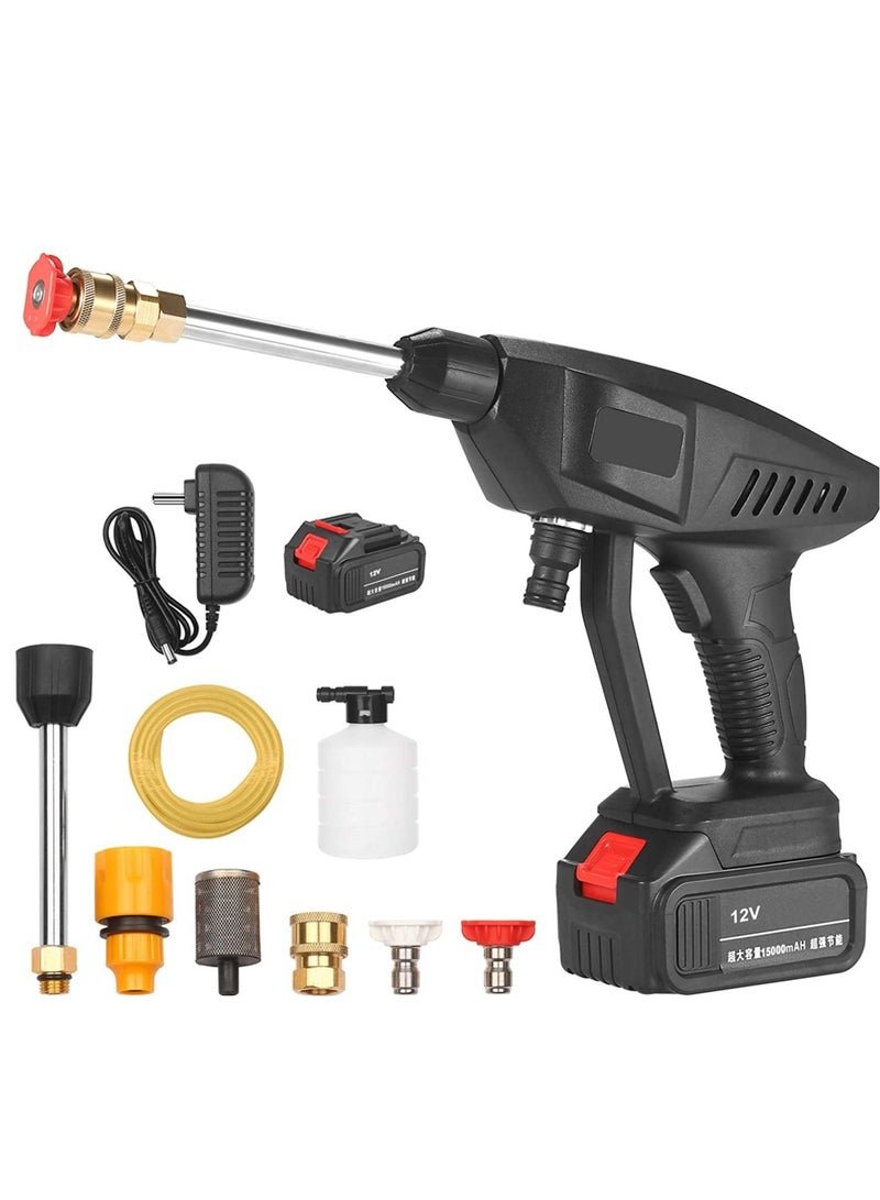 48V Cordless Portable Washer Electric High Pressure Cleaner Machine 200W 30Bar Lithium Handheld Car Cleaning Device With Foam Generator Nozzle Water Pump
