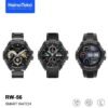 Haino Teko RW56 Round Shape AMOLED Display Smart Watch with 3 Pairs of Straps and Wireless Charger - Stylish Black Design, Fitness Tracker, Heart Rate Monitor, Waterproof, Long Battery Life, Customizable Features for Men and Boys