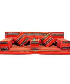 COMFY 7 PC ARABIC FOLDING AUTHENTIC MAJLIS SOFA RED