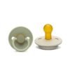 2 Pieces Portable Natural Latex Pacifier,Baby 0-12 Months