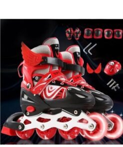 Spall Full Set Single Flash Childrenâ€²s Roller Skates Adult Roller Skates Adjustable Skates