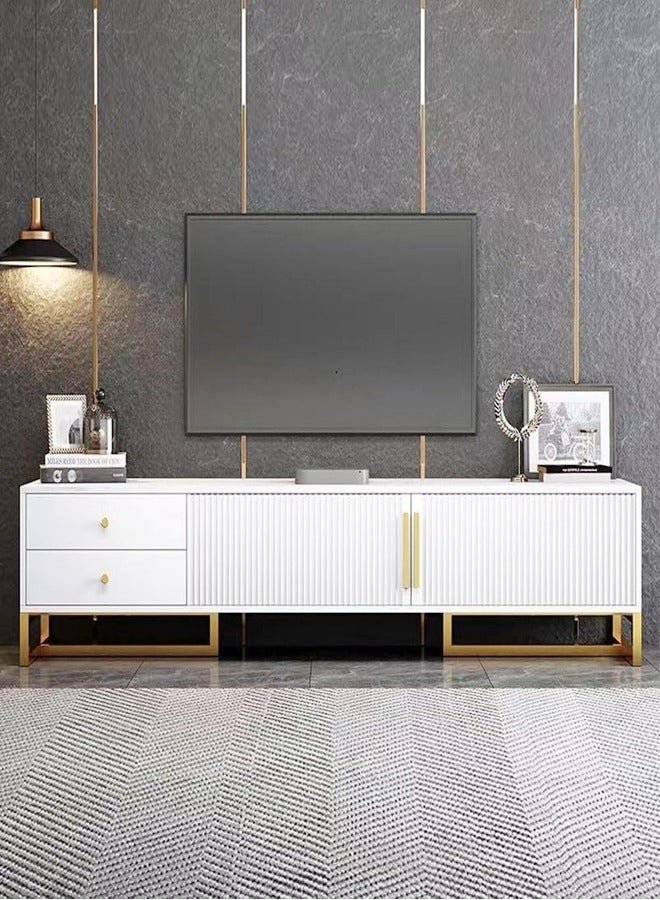 fashionhome Modern Wood TV Stand, TV Entertainment Center with Drawer and Shelf Storage - Versatile Cabinet Table for Living Room, Media Console with Ample Storage Space, Modern Design TV Unit 120x30x40 CM