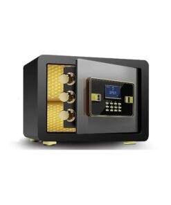 JoyousSto Fireproof Safe Box for Home Electronic Home Security Safe with Programmable Keypad Lock, Secure Documents Money Valuables LED Display Size 25x35x25cm Black