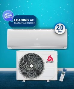 CHIGO 2 Ton Split Air Conditioner | 24000 BTU | T3 Climate | Low Noise | R410a Refrigerant | 4-Way Airflow & Auto Restart | Golden Fin | Rotary Compressor 2300 W CSA24CO White 2300 W CSA24CO White