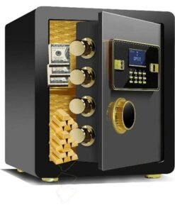 JoyousSto Fireproof Safe Box for Home Electronic Home Security Safe with Programmable Keypad Lock, Secure Documents Money Valuables LED Display Size 40x36x30cm Black