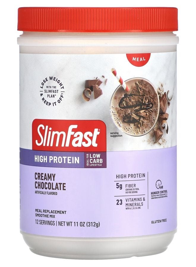 SlimFast High Protein Meal Replacement Smoothie Mix Creamy Chocolate 11 oz (312 g)