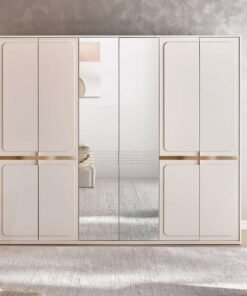 Pan Home TORINO 6 DOOR WARDROBE - CREAM