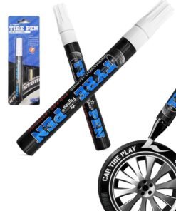 GROIC 2PCS Premium Tire Marker Pens, White Waterproof Paint Markers For Car Tire Lettering,Paint Pen for Car Tires,Car Tire Graffiti Pen,Automobile Decoration Supplies