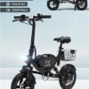 Wind Horse Electric Bike for Adults 500W Brushless Hub Motor, 40 KMH Max Speed, 25-35 KM Range with 36V 8AH Battery, 14 Inches Tires with Dual Suspension and Disc Brakes, Lightweight Carbon Alloy Frame, Urban Commuter E-Bike with Basket for Easy Storage and Transport