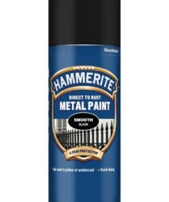 Hammerite Aerosol Spray Paint Smooth Black 400ml