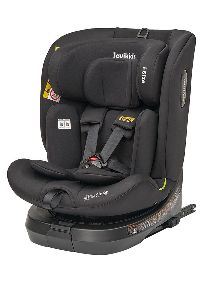 Jovikids Rotating Ranger TT ISOFIX Car Seat 360° For Baby, 40 - 150 CM, 0- 12 Years, ECE R129/E4 I-size, Fixations ISOFIX, Top Tether - Black