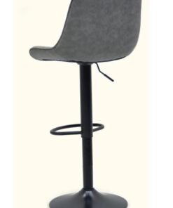SULSHA Modern Height Adjustable Chair , Bar Chair , Bar Stool Set Leather Padded Stool Black/Silver1