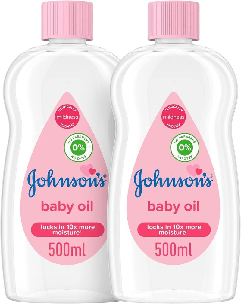 Johnson's Baby Oil, 500ml, Pack of 2