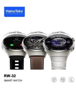 Haino Teko Smart Watch 4 Pro RW-32 with AMOLED Curved Glass Screen - Real AMOLED Round Display, Fitness Tracker, Heart Rate Monitor, Waterproof, Long Battery Life, Stylish Design for Men and Women - Ideal for Everyday Use – Sleek, Durable, and Packed with Features for Health Monitoring, Notifications, and Personal Style.