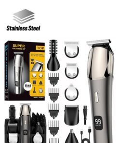 Luttec Waterproof Electric Clippers，11-in-1 Hair Clippers Beard Trimmer for Men,Type-C Nose Trimmer Metal Aluminum Hair Trimmer Body Trimmer Facial Trimmers